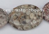 CMB18 15.5 inches 30*40mm oval natural medical stone beads