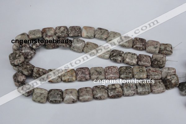 CMB20 15.5 inches 16*16mm square natural medical stone beads