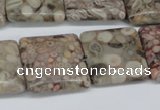 CMB22 15.5 inches 20*20mm square natural medical stone beads