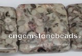 CMB25 15.5 inches 40*40mm square natural medical stone beads