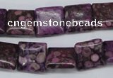 CMB37 15.5 inches 14*14mm square dyed natural medical stone beads