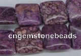 CMB39 15.5 inches 18*18mm square dyed natural medical stone beads