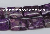 CMB40 15.5 inches 13*18mm rectangle dyed natural medical stone beads