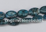 CMB46 15.5 inches 10*14mm oval dyed natural medical stone beads