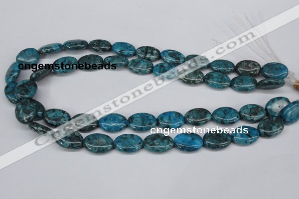 CMB48 15.5 inches 13*18mm oval dyed natural medical stone beads