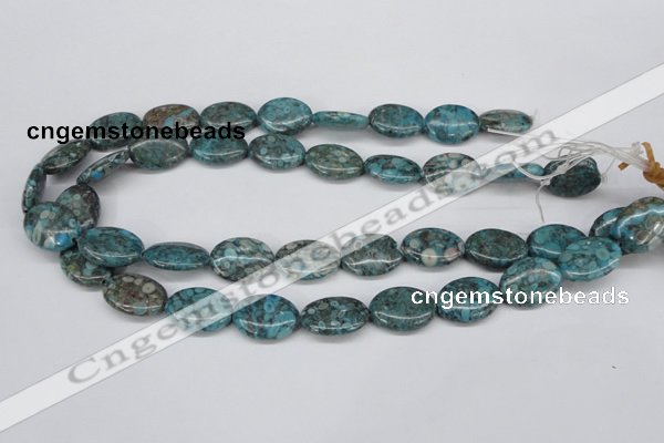 CMB49 15.5 inches 15*20mm oval dyed natural medical stone beads