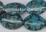 CMB50 15.5 inches 18*25mm oval dyed natural medical stone beads