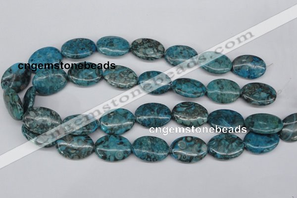 CMB50 15.5 inches 18*25mm oval dyed natural medical stone beads