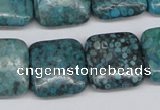 CMB54 15.5 inches 20*20mm square dyed natural medical stone beads