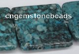 CMB56 15.5 inches 40*40mm square dyed natural medical stone beads