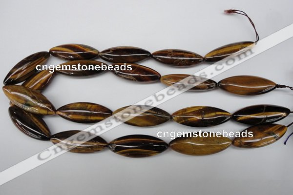 CME03 15.5 inches 15*40mm marquise yellow tiger eye stone beads