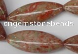 CME04 15.5 inches 15*40mm marquise New unakite gemstone beads