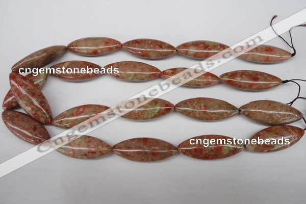 CME04 15.5 inches 15*40mm marquise New unakite gemstone beads