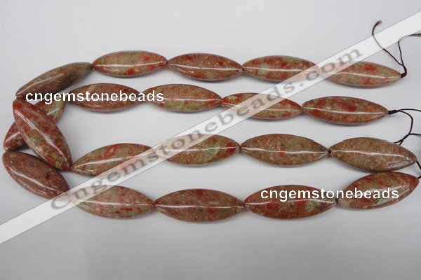 CME04 15.5 inches 15*40mm marquise New unakite gemstone beads