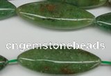 CME05 15.5 inches 15*40mm marquise green garnet gemstone beads