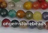 CME101 15.5 inches 6mm faceted round mixed gemstone beads