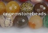 CME104 15.5 inches 12mm faceted round mixed gemstone beads