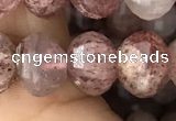 CME208 15.5 inches 7*9mm - 8*10mm pumpkin strawberry quartz beads