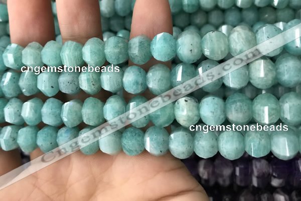 CME211 15.5 inches 7*9mm - 8*10mm pumpkin amazonite beads