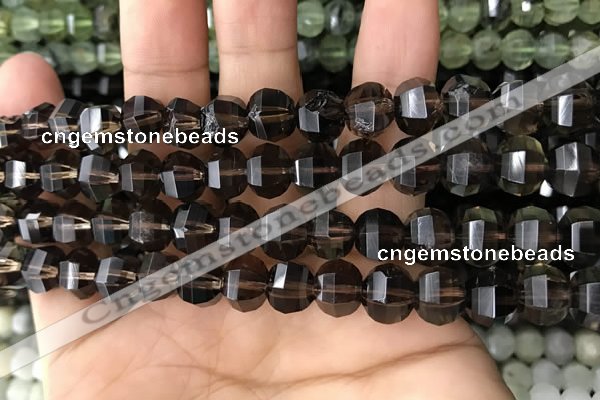 CME212 15.5 inches 7*9mm - 8*10mm pumpkin smoky quartz beads