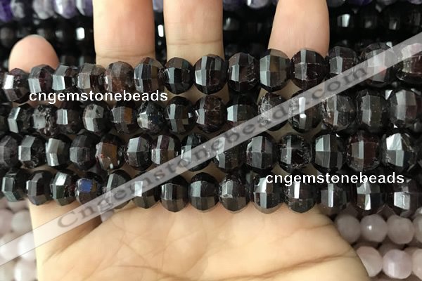 CME214 15.5 inches 7*9mm - 8*10mm pumpkin garnet beads