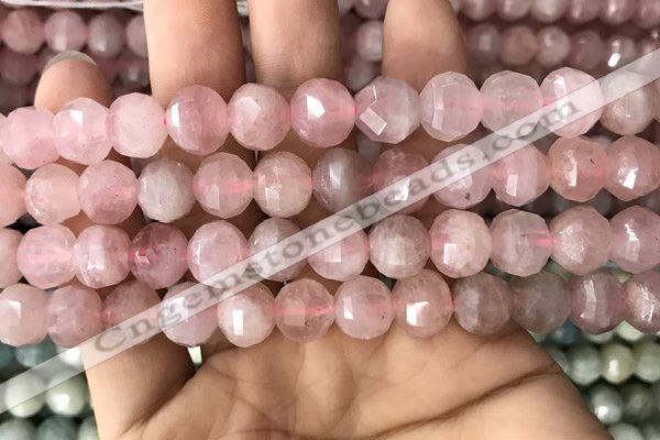 CME234 15.5 inches 10*11mm - 10*12mm pumpkin Madagascar rose quartz beads