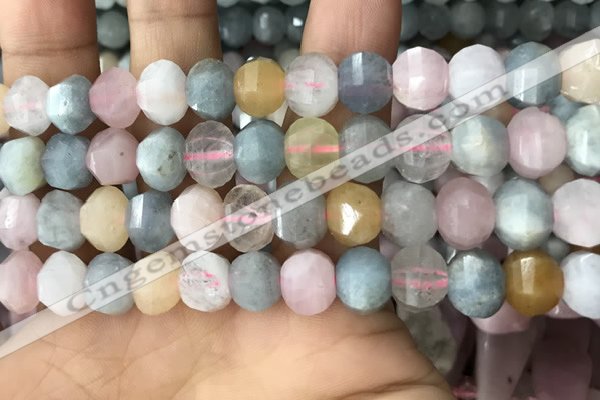 CME235 15.5 inches 10*11mm - 10*12mm pumpkin morganite beads