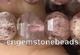 CME238 15.5 inches 10*11mm - 10*12mm pumpkin strawberry quartz beads