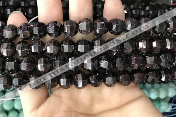 CME244 15.5 inches 10*11mm - 10*12mm pumpkin garnet beads