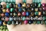 CME256 15.5 inches 7*9mm - 8*10mm pumpkin mixed tiger eye beads