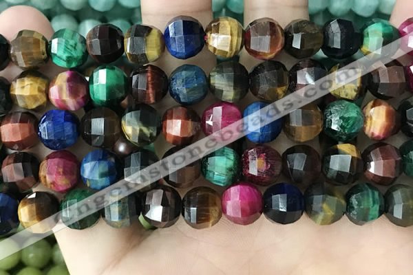 CME257 15.5 inches 10*11mm - 11*12mm pumpkin mixed tiger eye beads