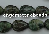 CME31 15.5 inches 12*16mm flat teardrop emerald gemstone beads