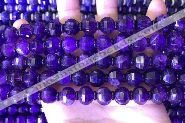 CME317 15.5 inches 8*10mm pumpkin amethyst gemstone beads