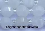 CME341 15 inches 8mm pumpkin blue chalcedony beads