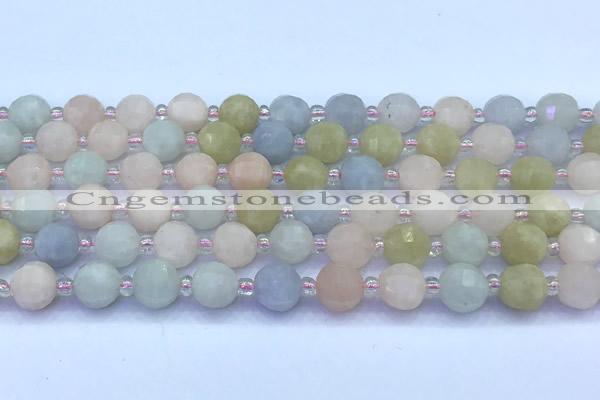 CME344 15 inches 8mm pumpkin morganite beads