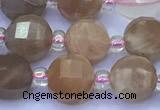CME348 15 inches 8mm pumpkin moonstone beads