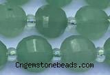 CME350 15 inches 8mm pumpkin green aventurine beads