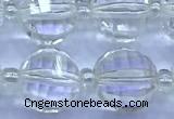 CME355 15 inches 10mm pumpkin white crystal beads