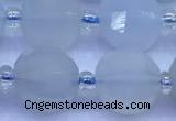 CME358 15 inches 10mm pumpkin blue chalcedony beads