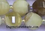 CME362 15 inches 10mm pumpkin yellow opal beads