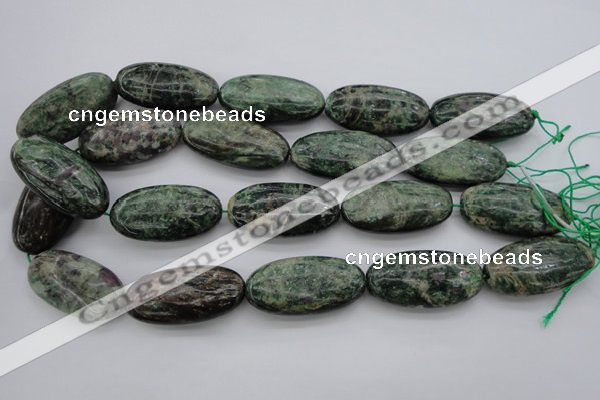 CME38 15.5 inches 20*40mm oval emerald gemstone beads