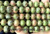 CME412 15 inches 8*12mm pumpkin unakite gemstone beads wholesale