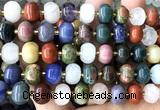 CME414 15 inches 8*12mm pumpkin colorful gemstone beads wholesale
