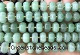 CME417 15 inches 8*12mm pumpkin green aventurine jade beads