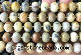 CME420 15 inches 8*12mm pumpkin yellow crazy lace agate beads