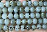 CME427 15 inches 8*12mm pumpkin labradorite beads wholesale