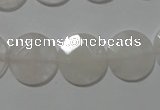 CME50 15.5 inches 15mm faceted coin rose quartz gemstone beads