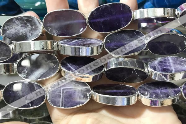 CME501 12 inches 18*28mm - 20*30mm oval amethyst beads