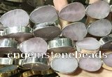 CME505 12 inches 18*28mm - 20*30mm flat teardrop rose quartz beads