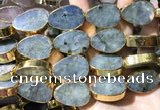 CME510 12 inches 18*28mm - 20*30mm flat teardrop labradorite beads